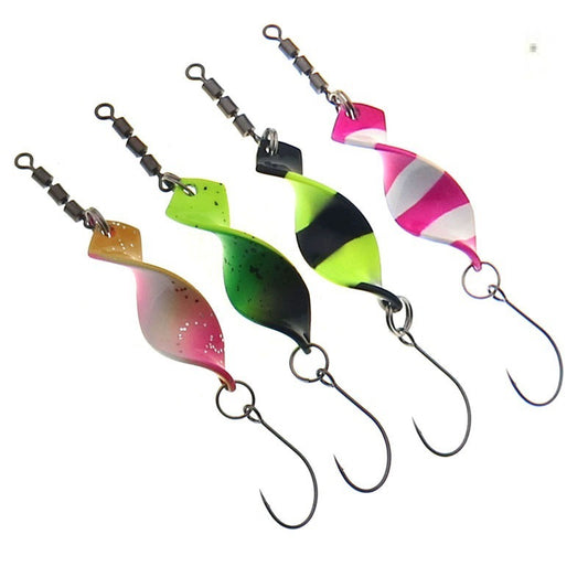 Twisted Metal Trout Fishing Spoon Lures Jigging Baits