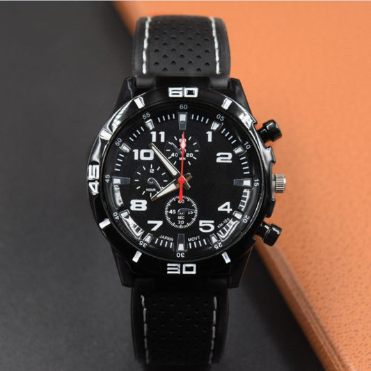 Factory sales of men's sports cars silicon rubber watches wholesale student sports quartz watch