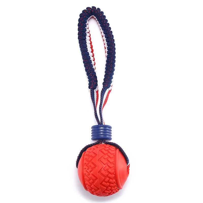 Interactive Dog Toy Ball Interactive Teether With Rope Dog Ball Pet Supplies Chewing Ball Training For Living Room Lake Beach Pets Products