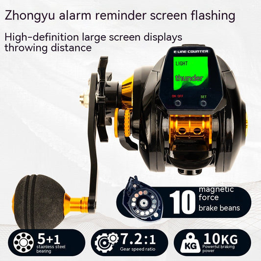 New Waterproof Large Screen Digital Display Drip Wheel Backlight Counting With Drain Alarm Bridge Fishing Boat Fishing