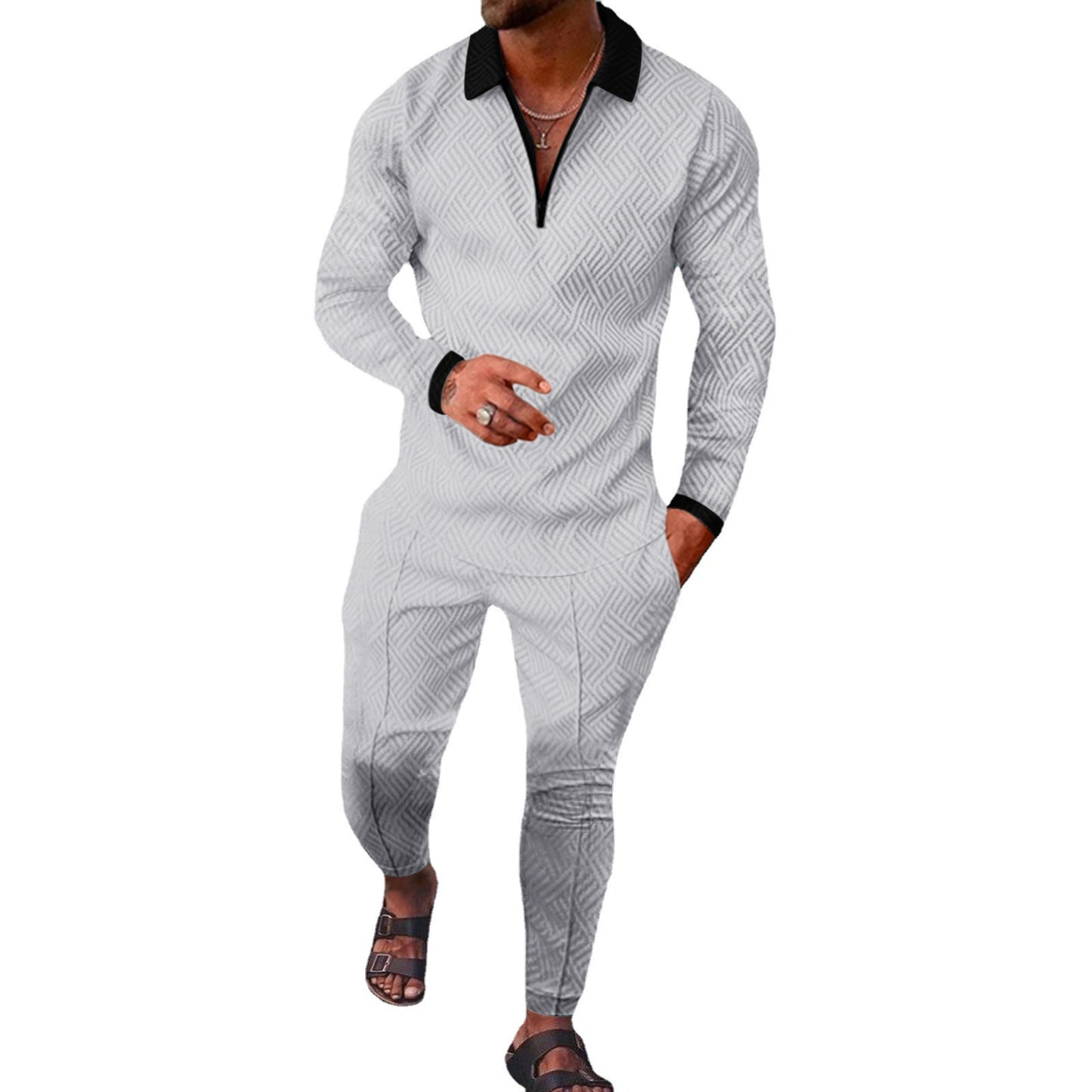 Autumn Long-sleeved Trousers Two-piece Sports And Leisure Men's Suit