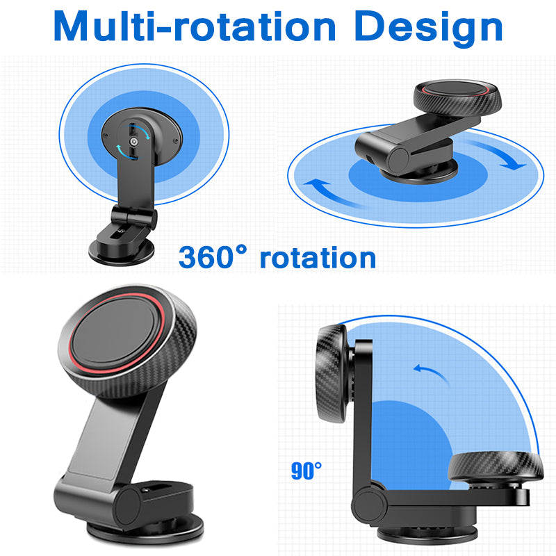 360 Degree Rotating Desktop Folding Magnetic Car Navigation Mobile Phone Holder Car Dashboard Support Frame Auto Accessories