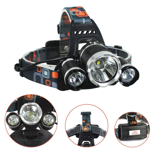 Drop Shipping Rechargeable Zoom Led Headlamp Fishing Headlight Torch Hunting