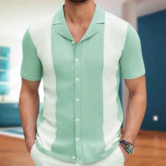 Men's Business Casual Woolen Polo Shirt