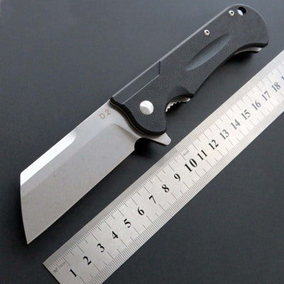 Handle Stainless Steel Folding Knife Outdoor Camping Hunting