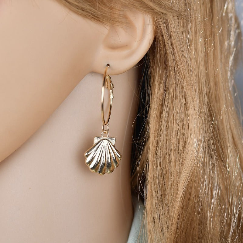 New Simple Earrings Women Ins Cross-border Hot-selling Shell Ear Jewelry