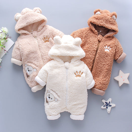 Winter Baby Boy Girl Romper Cotton Clothes